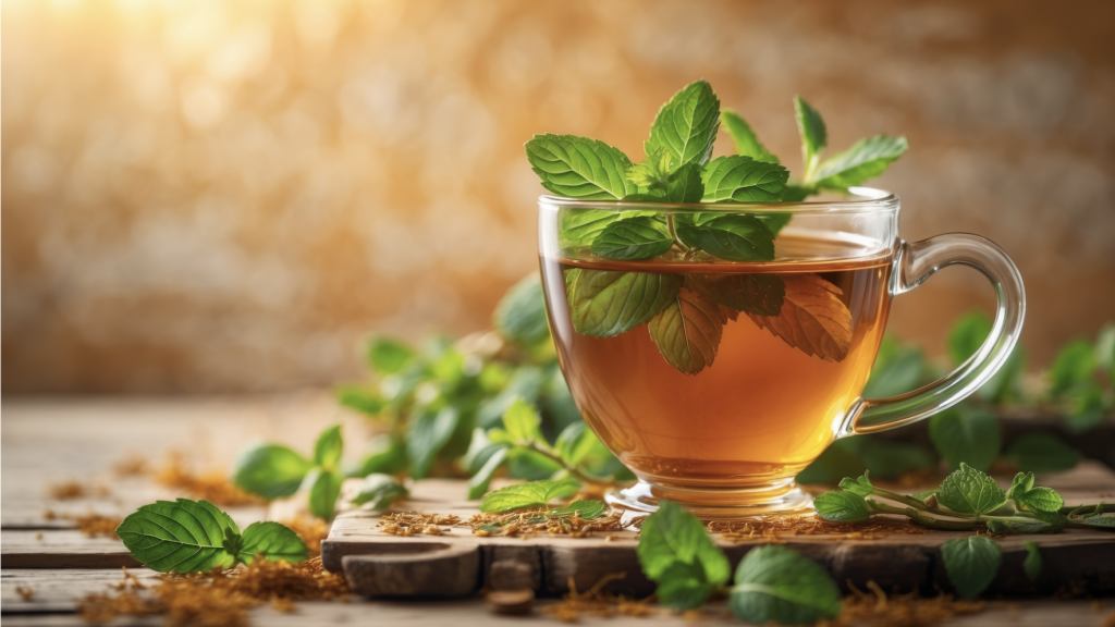 Mint Tea in Tea Cup